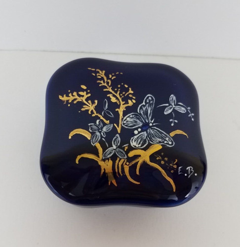 Small blue ceramic porcelain - small,